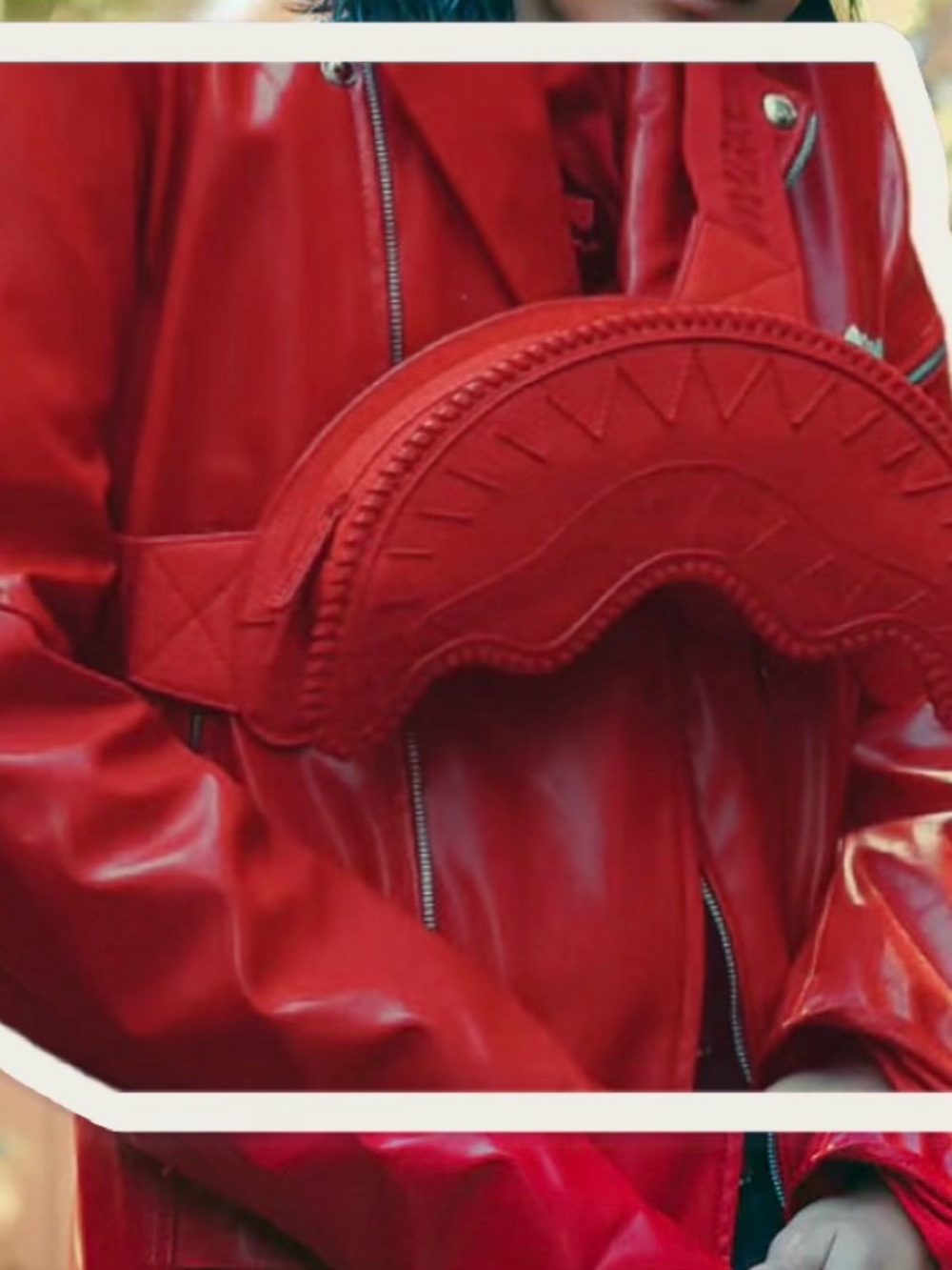 Sprayground Red Riviera Crescent Mouth Crossbody Bag